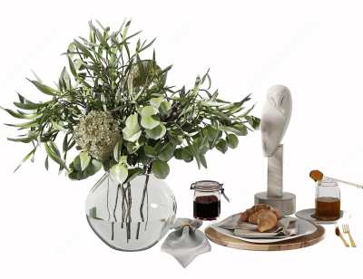 花瓶花艺3D模型下载